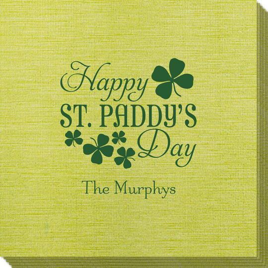 Happy St. Paddy's Day Bamboo Luxe Napkins